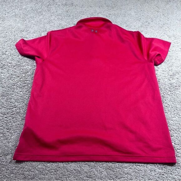 Under Armour Polo Shirt Heat Gear Loose Fit Golf Men's Red Size XL - Picture 6 of 6